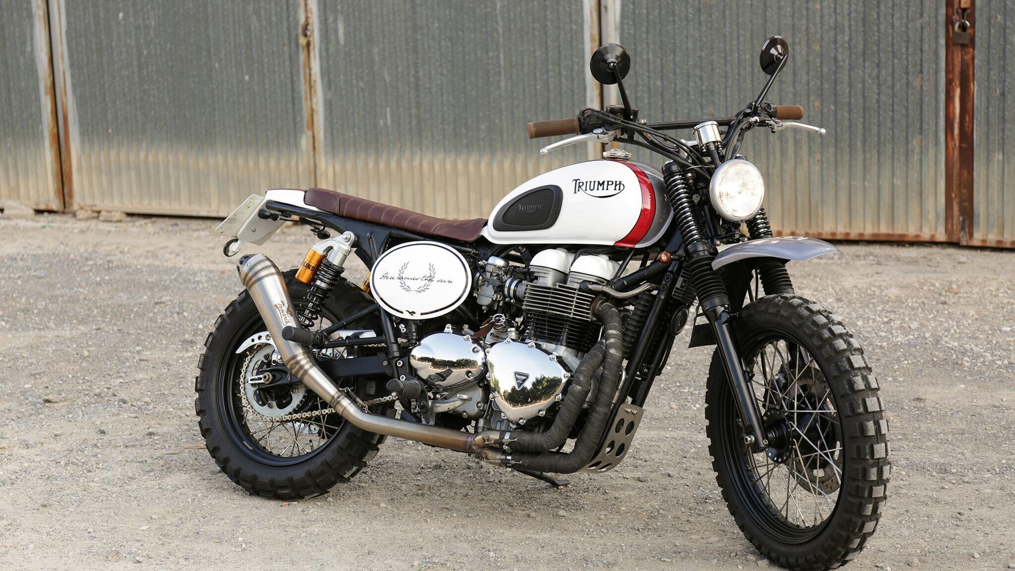 triumph bonneville t100 scrambler tamarit carmela