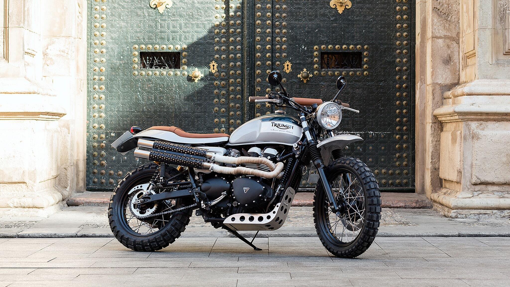 triumph bonneville t100 scrambler tamarit santa maria