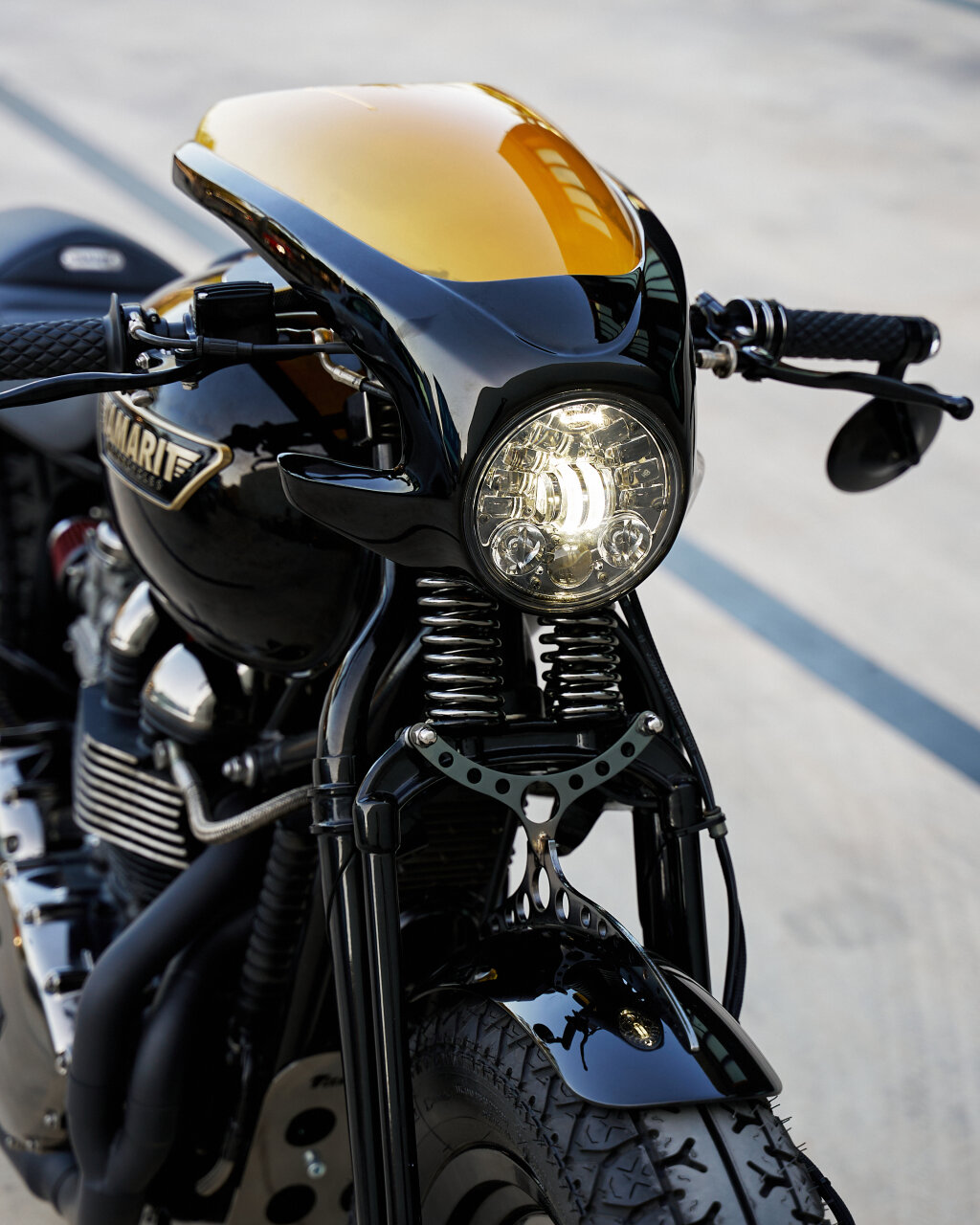 triumph bonneville t100 caferacer tamarit vaélica