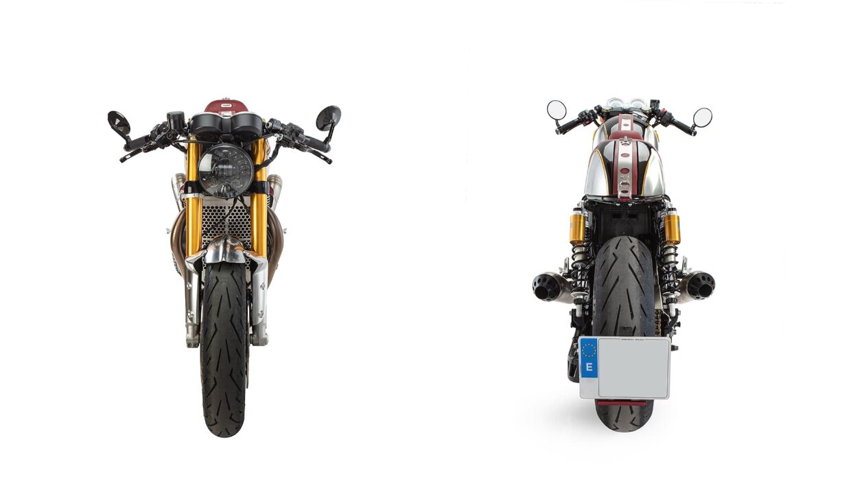 triumph thruxton r cafe racer tamarit soberbia