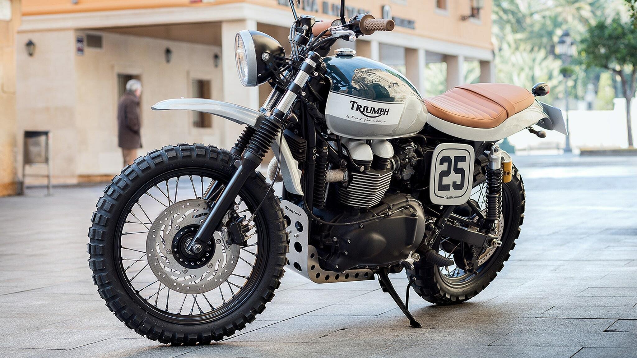 triumph bonneville t100 scrambler tamarit santa maria